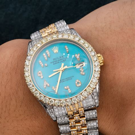 rolex watch with diamonds